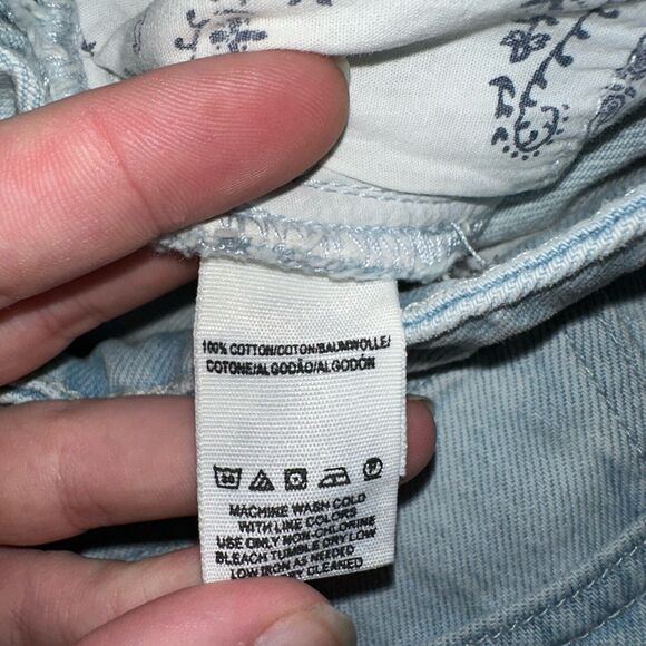 We The Free Women’s Going Rogue Denim Skirt Raw Hem Boho Asymmetrical Size 29 - Picture 5 of 5